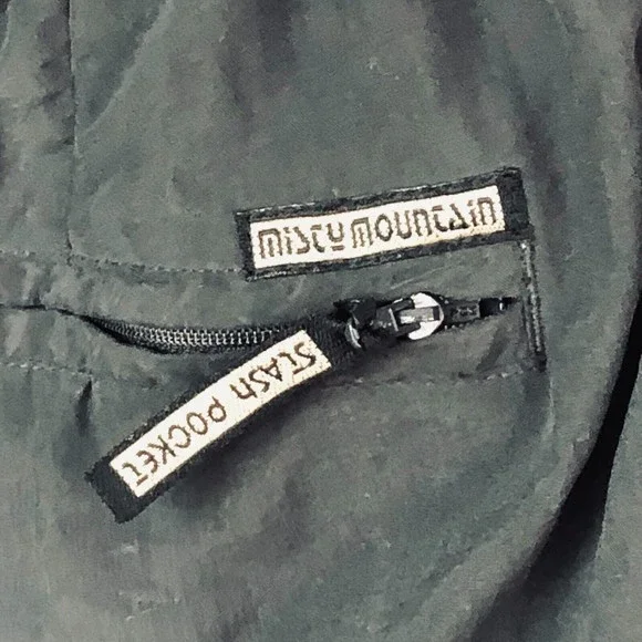 MISTY MOUNTAIN Men Medium Logo Nylon Zip Leg Pockets Out Door Light Weight Pants - Picture 5 of 9
